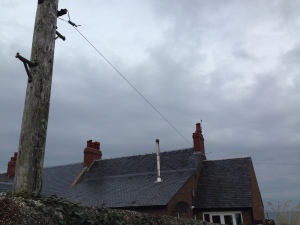 Finished longwire running down to the house