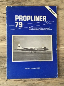 The first edition of Propliner, in its then blue cover. All images at that time were black and white - though due to the nature of the articles many of the photos up until the last edition were in b & w. There were plenty of colour photos too once the magazine went to the yellow cover.